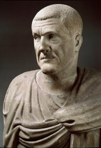 Mramorová socha císaře Maximina Thraxe (173-238) - Řím, Musei Capitolini - Busta císaře Maximina Thraxe - Mramorová socha - Řím, Musei Capitolini od Roman