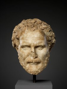 Mramorová hlava Demosthena, 2. století našeho letopočtu (mramor) od Roman