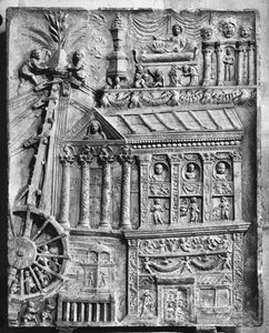 Reliéf zobrazující naviják, konec 1. století našeho letopočtu (kámen) (černobílá fotografie) od Roman