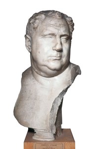 Římské umění: „Busta Vitellia (15-69) římského císaře “ 2. století (mramor) od Roman