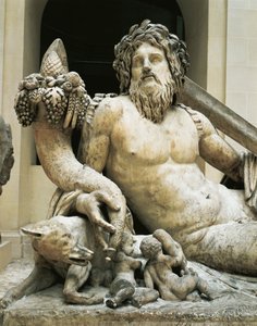 Socha představující řeku Tiberu (mramor) od Roman
