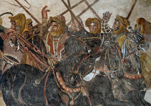Bitvu u Issosu vyhrál Alexandr III. Veliký proti Dariovi od Roman