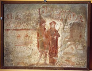 Nápis na workshop a volební oznámení, Pompeje, Itálie 70-79 našeho letopočtu (freska) od Roman