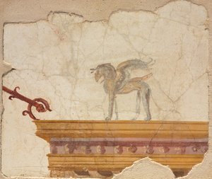 Griffin na vrcholu Entablature, Pompeje od Roman Imperial Period