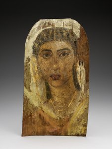 Mumiový portrét mladé ženy, AD 1-100 (malované dřevo, vosk a textil) od Roman Period Egyptian