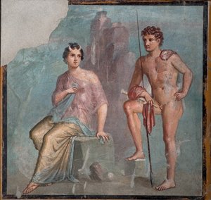 Io a Argus, 1. H. 1. stol. INZERÁT. od Roman Pompeian wall painting.