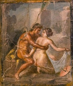 Satyr a nymfa, 1.H. 1. století. INZERÁT.