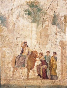 Znásilnění Evropy, 1. H. 1. století. INZERÁT. od Roman Pompeian wall painting.