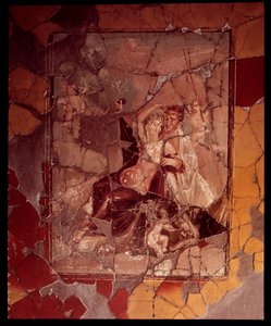 Ariadna a Theseus. Nástěnná mozaika z Casa del Bicentenario, 5. století před naším letopočtem – 1. století našeho letopočtu od Roman Roman
