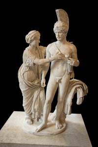 Art Římský císařský pár v březnu a Venuše (mezi lety 120 a 140 n. l.) mramorová socha od Roman Roman