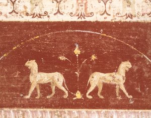 Freskokoriste Tablino-salista, Marcus Lucretius Fronton talosta, Pompejista, Campaniasta, roomalaisesta sivilisaatiosta od Roman Roman