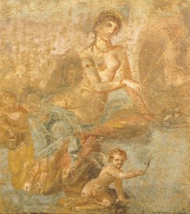 Freska zobrazující Oresta, Pylades a Ifigénii z Domu Zlatých Amorů, Pompeje, Kampánie, římská civilizace od Roman Roman