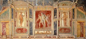Freska s nástěnnou výzdobou, z House of Meleagro, Pompeje (Seznam světového dědictví UNESCO od Roman Roman