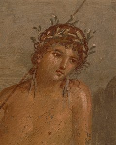 Itálie, oblast Kampánie, provincie Neapol, Pompeje, Dům Marca Lucrezia Frontona Freska zobrazující Narcis u rybníka od Roman Roman