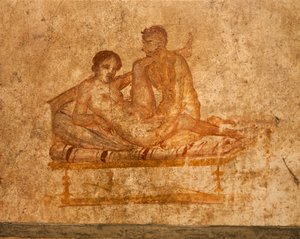 Italia, Campanian alue, Napolin maakunta, Pompei, Vettii-talo, Eroottinen fresko od Roman Roman