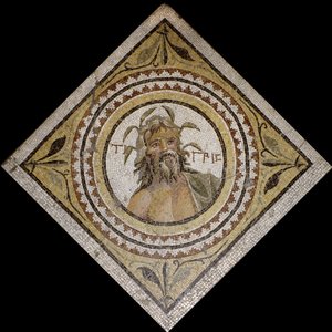 Personifikace řeky Tigris, konec 2./3. století našeho letopočtu (mozaika) od Roman Roman