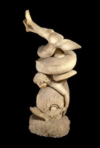 Římské umění: “” Eros na delfínovi”” Socha podle řeckého originálu. Neapol, Národní archeologické muzeum od Roman Roman