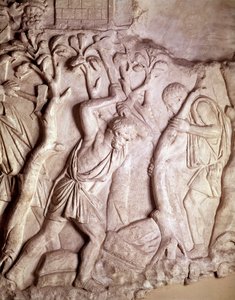 Římské umění: mýtinová scéna, nízký reliéf, římské muzeum starožitností, Řím od Roman Roman
