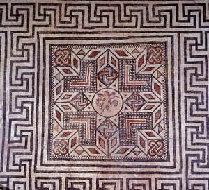 Římské umění: mozaika s geometrickými obrazci. Nimes, muzeum archeologie. od Roman Roman