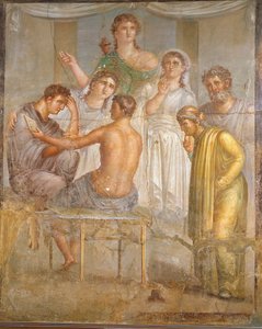 římská civilizace. Admetus a Alcestis, freska z baziliky Ercolano od Roman Roman