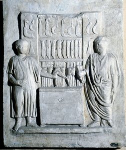 Znamení nožířství v římské době. Muzeum Ostia (Ostia) od Roman Roman