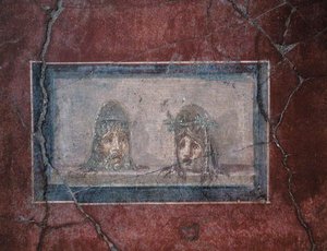 Dvě divadelní masky, 1. století př. n. l. - 79 n. l. od Roman Roman