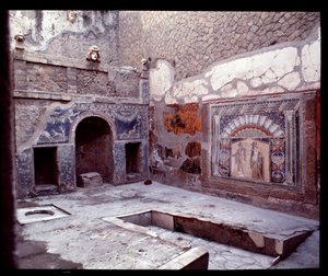 Pohled na triklinium casa di Nettuno e Anfitrite, 5. století př. n. l. – 1. století n. l. od Roman Roman