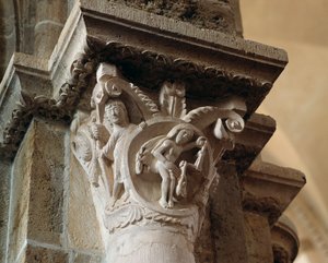 Váhy (vyřezávané hlavní město) od Romanesque