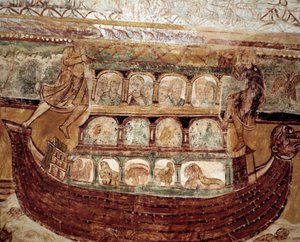 Noemův oblouk (stropní freska) od Romanesque