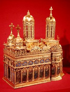 Kivotion z kláštera Hurezi, okres Vilcea, 1691-92 (zlacené stříbro a smalt) od Romanian School