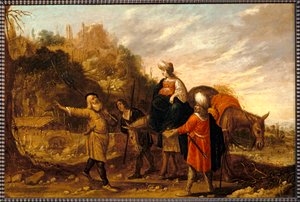 Guehazi se vrací z domu Sunamitů a jde za Elisee. 1644 ... od Rombout van Troyen