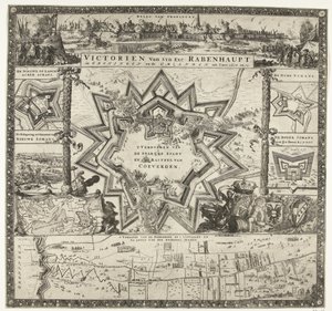 Rabenhauptova vítězství v Groningenu v letech 1672-1673 Victorien van syn výr. Rabenhaupt, v Groningen a Omlanden, int iaer 1672 a 73 (titul na předmětu)