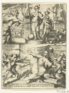 Titulní strana pro holandský Merkur o roku 1687