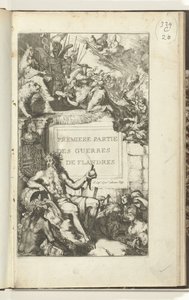 Titulní tisk pro první díl Guerres de Flandres Premier party des Guerres de Flandres (název na objektu) Guerres de Flandres (název série)