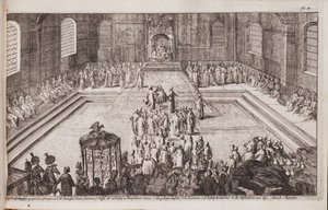 Scéna na královském dvoře cara Alexise Michajloviče, 1677 od Romeyn de Hooghe