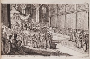 Scéna na královském dvoře cara Alexise Michajloviče, 1677 od Romeyn de Hooghe
