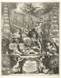 Alegorie smrti Michiela de Ruytera, 1676 od Romeyn de Hooghe