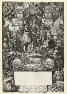 Alegorie vítězství Viléma III v roce 1673 od Romeyn de Hooghe