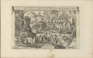 Bedelaars v Oosten West-Indië Bedel en Slacht-Papen Afgoden der Mexicanen / Mendiánští kněží a oběti do Divinitea Mexičanů (název na předmětu) Východní a Západní Indie a další místa (název série) od Romeyn de Hooghe