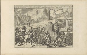 Náboženské akty a obřady v Indii Služba ďáblům a modlám / Služba Diabolique et Idolatres des Circassiens atd. (název na objektu) Les Indes Orientales et Occidentales et autres lieux (název série) od Romeyn de Hooghe