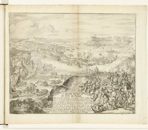 Ústup armády vévody z Parmy, 1592 La grande retreat du duc de Parme (název na objektu) Guerres de Flandres (název série) od Romeyn de Hooghe