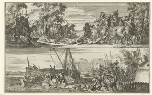 Dvě zobrazení francouzských zvěrstev, 1672 od Romeyn de Hooghe