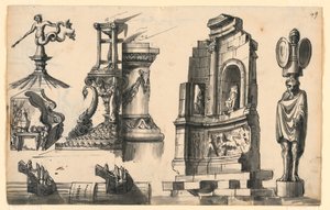 Architektonické detaily v klasickém a pseudoklasickém stylu od Romolo Achille Liverani