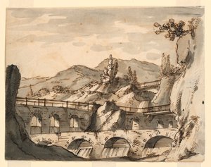 Scéna, akvadukt od Romolo Achille Liverani