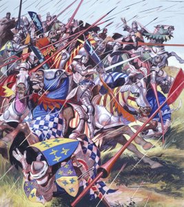 Agincourt - Nemožné vítězství 25. října 1415 (kvaš na papíře) od Ron Embleton