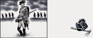 Britský voják v době americké revoluční války (kvaš na papíře) od Ron Embleton