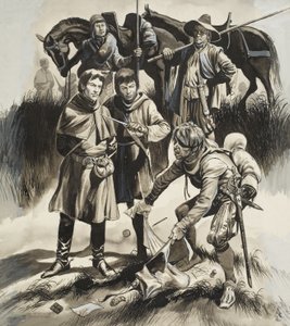 Papírové peníze (kvaš na papíře) od Ron Embleton