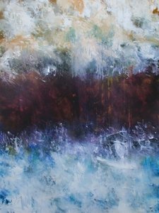Abstrakt k dílu „Crashing Waves“ od Ron Halfant