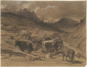Dobytek v Auvergne od Rosa Bonheur