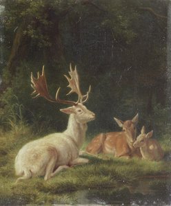 Jelen v krajině (olej na plátně) od Rosa Bonheur